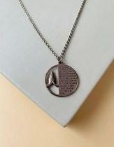 Colares Semi Joia Prata colar religioso oração do Pai Nosso