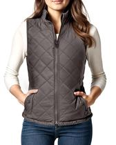 Colarinho acolchoado Puffer Vest NY Threads, marrom médio