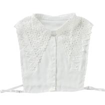 Colarinho falso com design de renda vintage em algodão branco para mulheres/meninas Colarinho falso com design de renda vintage em algodão branco para mulheres/meninas