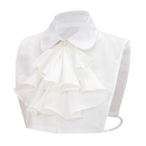 Colarinho falso em estilo vitoriano, chiffon com babados para mulheres e meninas Colarinho falso em estilo vitoriano, chiffon com babados para mulheres e meninas