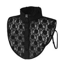 Colarinho removível de renda preta estilo vintage para mulheres Colarinho removível de renda preta estilo vintage para mulheres