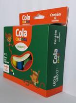 Colas coloridas 25g cada caixa 6 cores - leo arte Colas coloridas 25g cada caixa 6 cores - leo arte