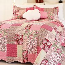 Colcha acolchoada em forma de cm Summer Floral King com fronhas