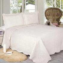 Colcha Arabesque Bege - Solteiro - Camesa - Cama posta - 2 peças