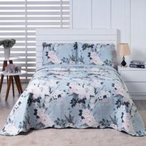 Colcha Bouti Casal Dupla Face Estampada com Porta Travesseiro 3 Peças Ariete