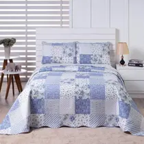 Colcha Bouti Casal Dupla Face Estampada com Porta Travesseiro 3 Peças Sagittario