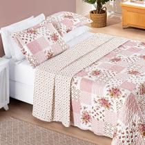 Colcha bouti estampada casal queen 3 peças