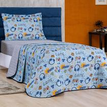 Colcha Bouti Kids Solteiro Dulpa face 2 Pçs Game Colcha Bouti Kids Solteiro Dulpa face 2 Pçs Game