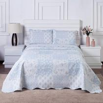 Colcha Bouti King Dupla Face Estampada com Porta Travesseiro 3 Peças Carpicorno