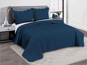 COLCHA BULLET QUEEN 240x260 MARINHO 19-4028