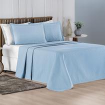 Colcha Cama Casal 3 Peças Piquet Algodão Charm Serenity