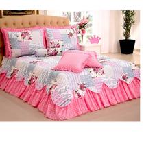 Colcha Cama Queen Cobre Leito Belize Queen 6 peças