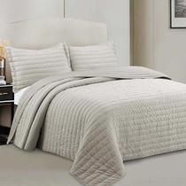 Colcha Camesa Queen Rustik 3 Peças Microfibra Matelassê Ultrassônico 2,60x2,80m Colcha Camesa Queen Rustik 3 Peças Microfibra Matelassê Ultrassônico 2,60x2,80m