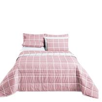 Colcha Casal 3 peças Cobre Leito Micropercal 200 Fios Dupla Face Austin