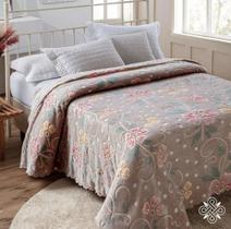 Colcha casal aveludada aconchego 2,20 m x 2,40 m INCANTO JOLITEX anti- alérgico.