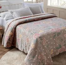 Colcha Casal Aveludada Aconchego Lincanto Bege Jolitex