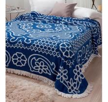 Colcha Casal Chenille Jolitex 220 X 240 Bruna Azul Colcha Casal Chenille Jolitex 220 X 240 Bruna Azul