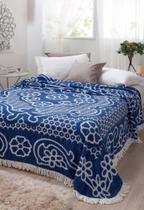 Colcha Casal Chenille Jolitex 220 x 240 Bruna Azul Colcha Casal Chenille Jolitex 220 x 240 Bruna Azul