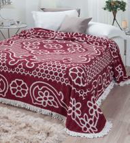 Colcha Casal Chenille Jolitex Canelada 2,20X2,40 M Vinho