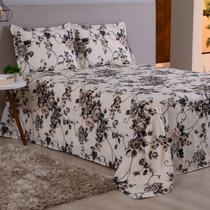 Colcha Casal Cobre Leito Jogo Cama Casal Queen Solteiro Piquet Estampado Cris