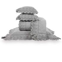 Colcha Casal com Almofadas 230 Fios Tulip - Marken Fassi Colcha Casal com Almofadas 230 Fios Tulip - Marken Fassi