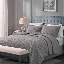 Colcha Casal Corttex Bristol Veludo Cotelê 03 Peças Grafite Colcha Casal Corttex Bristol Veludo Cotelê 03 Peças Grafite