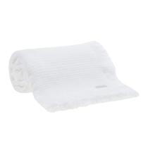 Colcha Casal In Design Com Franja - 100% Algodão