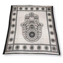 Colcha Casal Indiana Algodão Estampa Mão de Fatima 2,40 x 2,10