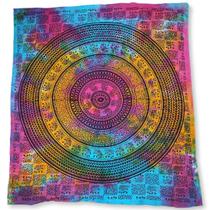 Colcha Casal Indiana Algodão Estampa Tie Dye
