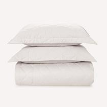 Colcha Casal Karsten com 2 Porta Travesseiros Cetim 300 Fios Bossa Branco Colcha Casal Karsten com 2 Porta Travesseiros Cetim 300 Fios Bossa Branco
