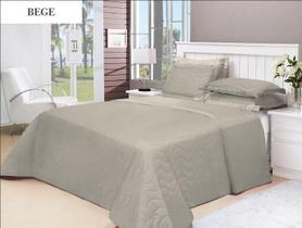 Colcha Casal Matelasse Liso Microfibra Bege - Damata