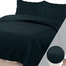 Colcha Casal Padrão Bella Dupla Face 03 Peças - Preta Colcha Casal Padrão Bella Dupla Face 03 Peças - Preta