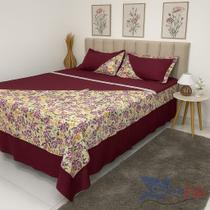 Colcha Casal Paris Oxford Estampa Floral 2 Porta Travesseiro Colcha Casal Paris Oxford Estampa Floral 2 Porta Travesseiro