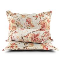 Colcha casal queen 3 peças estampada cobre leito soft boutis