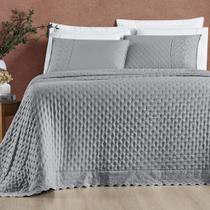 Colcha Casal Queen Size London 200 Fios Bordado Inglês Super Elegante