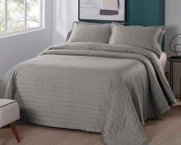 Colcha Casal Stripes Silver Kacyumara Colcha Casal Stripes Silver Kacyumara