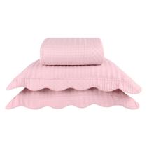 Colcha Casal Sultan com Porta Travesseiro Matelassê Rosa