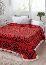 Colcha Chenille Jolitex Casal Com Franja 2,20x2,40m Vermelho Colcha Chenille Jolitex Casal Com Franja 2,20x2,40m Vermelho