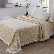 Colcha Chenille Jolitex Casal Isadora Bege