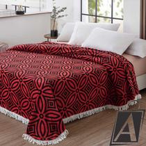 Colcha Chenille Jolitex Casal Isadora Vermelho e Preto Colcha Chenille Jolitex Casal Isadora Vermelho e Preto
