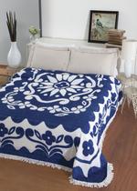 Colcha Chenille Jolitex Com Franja Florida 220x240m Azul Colcha Chenille Jolitex Com Franja Florida 220x240m Azul