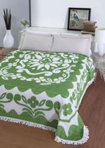 Colcha Chenille Jolitex Com Franja Florida 220x240m Verde