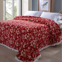 Colcha Chenille Jolitex Com Franja Rafaella Vermelho 220x240cm Colcha Chenille Jolitex Com Franja Rafaella Vermelho 220x240cm