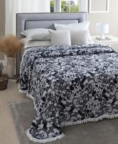 Colcha Chenille Jolitex Com Franja Valentina 220x240m Chumbo