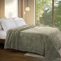Colcha Chenille Jolitex Queen Encanto Toque De Algodão Verde Colcha Chenille Jolitex Queen Encanto Toque De Algodão Verde