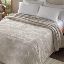 Colcha Chenille Jolitex Queen Melody Toque De Algodão Bege