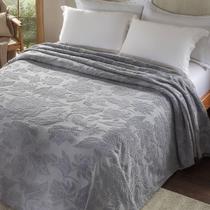 Colcha Chenille Jolitex Queen Melody Toque De Algodão Cinza