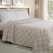 Colcha Chenille Jolitex Queen Nobre Toque De Algodão Bege