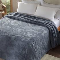 Colcha Chenille Jolitex Solteiro Melody Toque Algodão Azul Colcha Chenille Jolitex Solteiro Melody Toque Algodão Azul