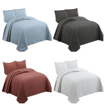 Colcha Cobre Leito 3 Peças Casal Camesa Ilusion Punto